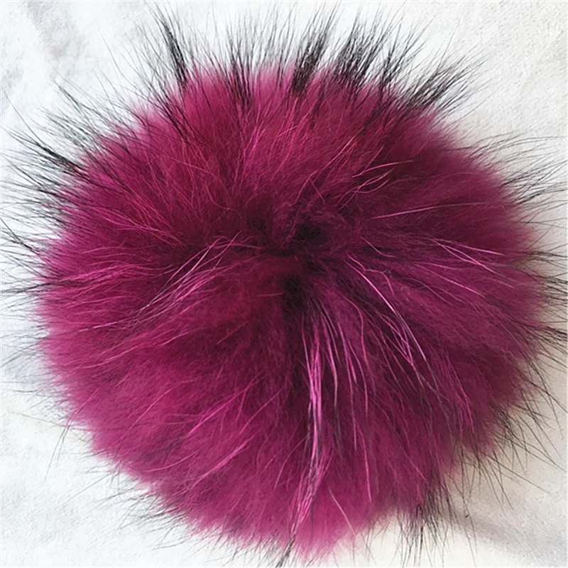 Wholesale Pom Pom For Beanie Hats, Snap On fluffy fox fur Pompom, Detachable raccoon Fur Ball