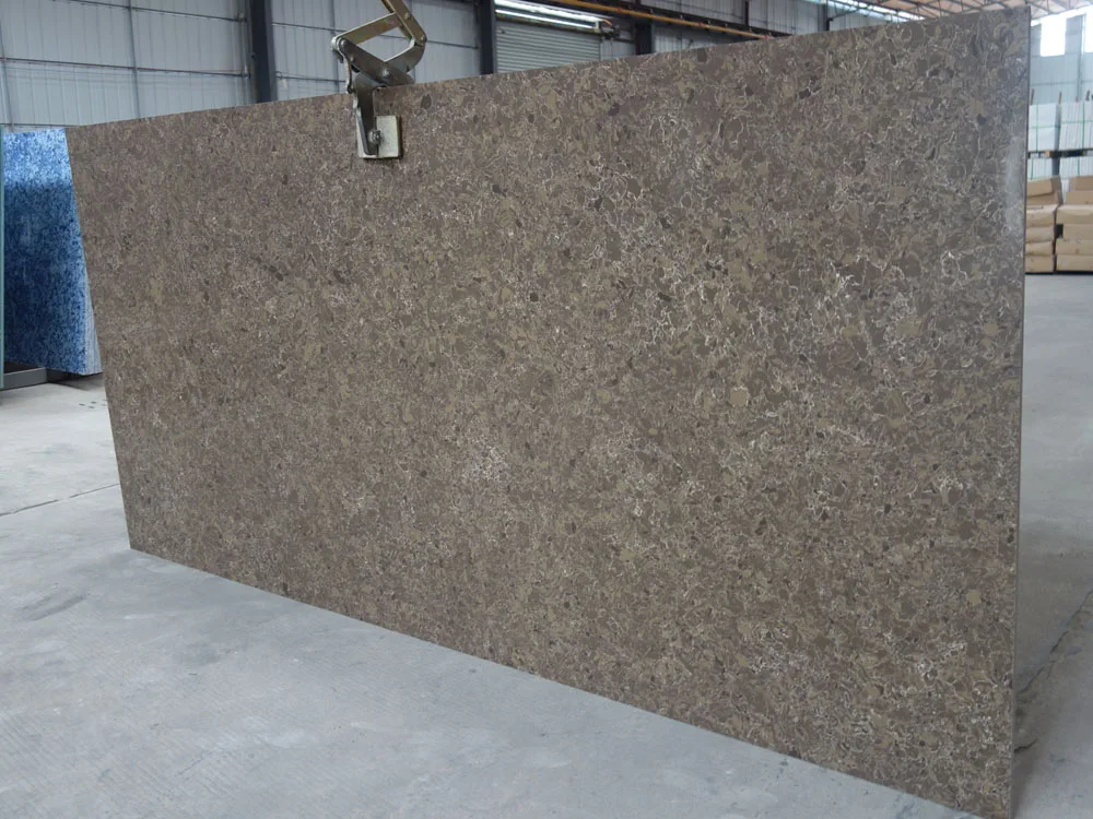 
Fake stone dark brown quartz slab for sale 