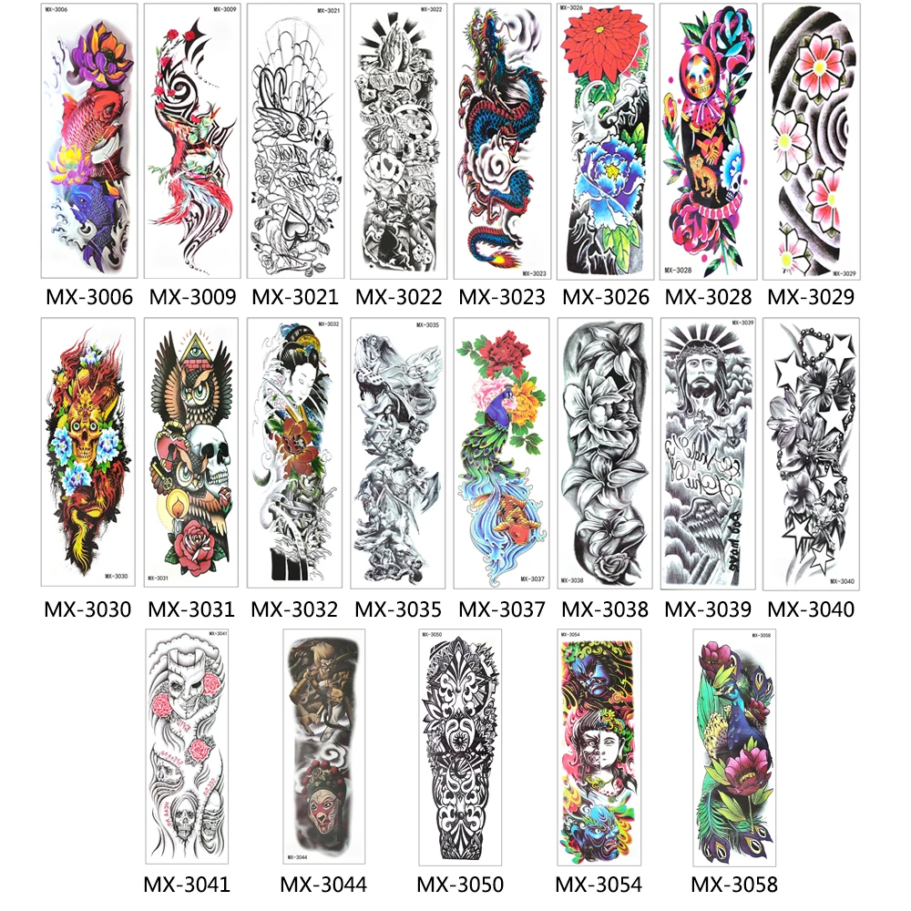 
Body Art Animal Arm Waterproof Sexy Tattoo Sticker MX-3006 -- MX-3058 