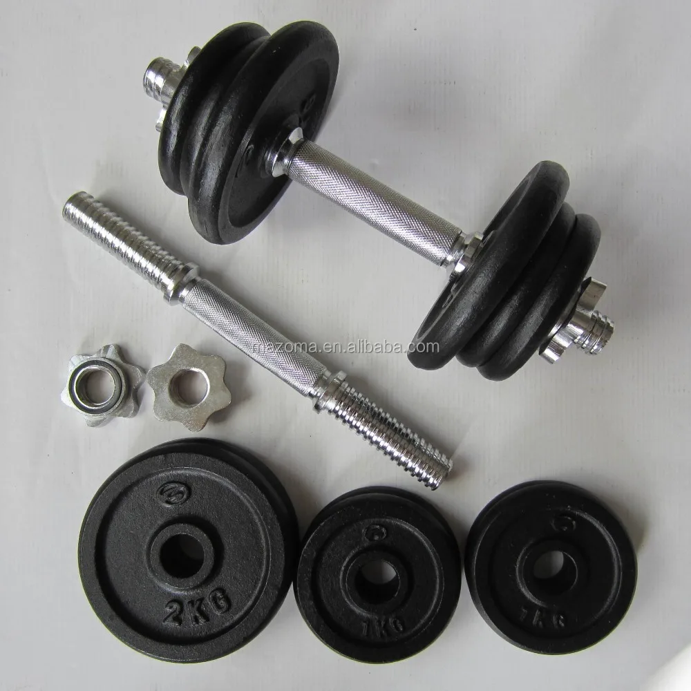 
Custom cast iron 40lb / 20kgs dumbbell set 