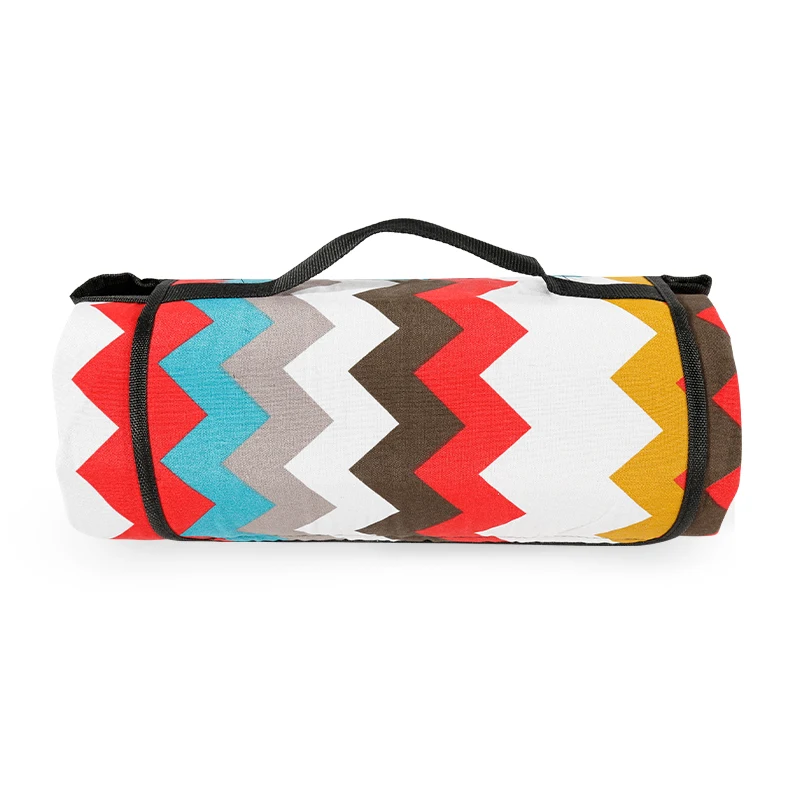 New arrived fashion design PEVA backing outdoor beach canvas picnic blanket mat