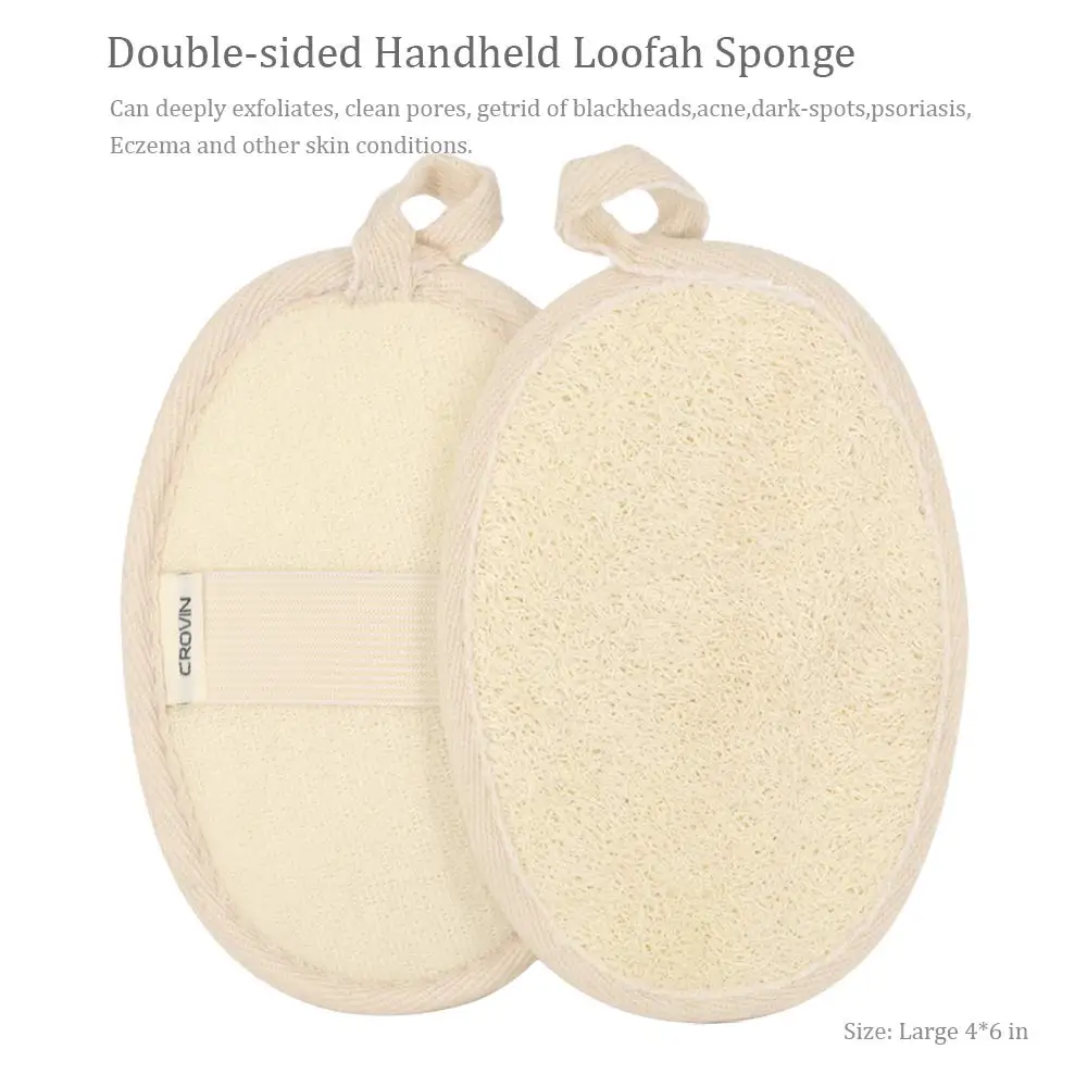 Bath & Shower Loofah Brush 2 in 1 Face & Body scrub Gentle body brush Skin 100% Better Scrubber silicone body brush for bath