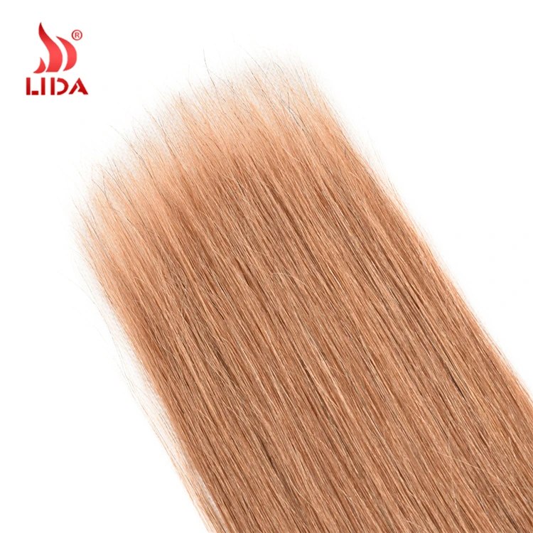 100% natural indian human hair price list 27# blonde straight weaves