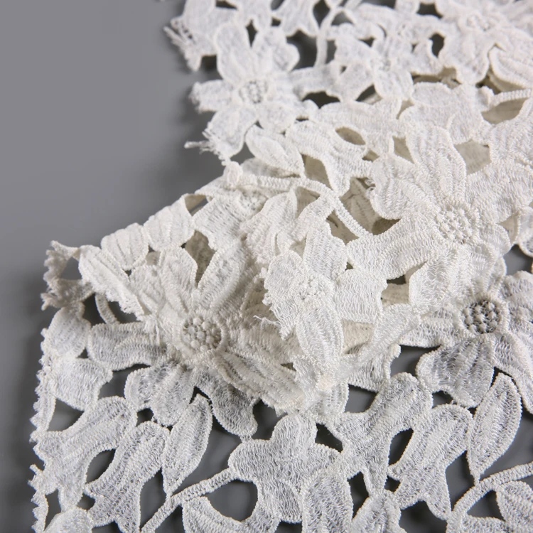 Latest stock a lot polyester chemical net embroidery bridal taiwan lace fabric dubai