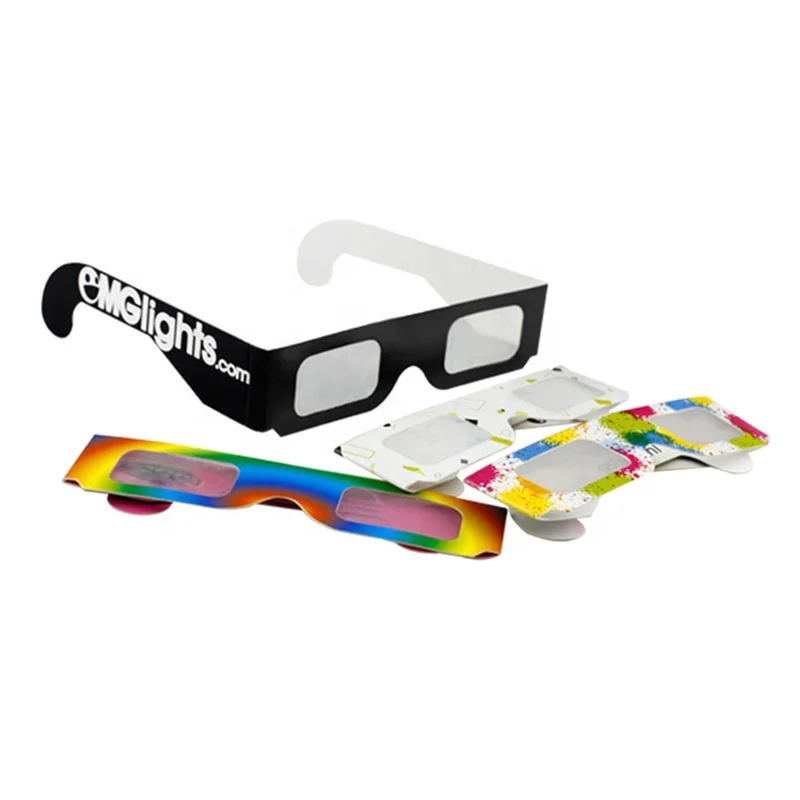Wholesale Custom Cardboard 3D Paper firework Glasses For Kids