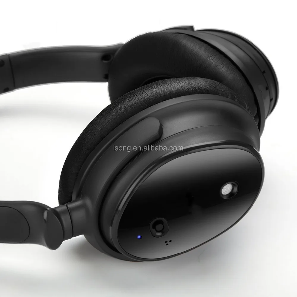 Active Noise Cancelling Wired Over-ear Stereo Headphone w/ Microphone for All 3.5mm Device