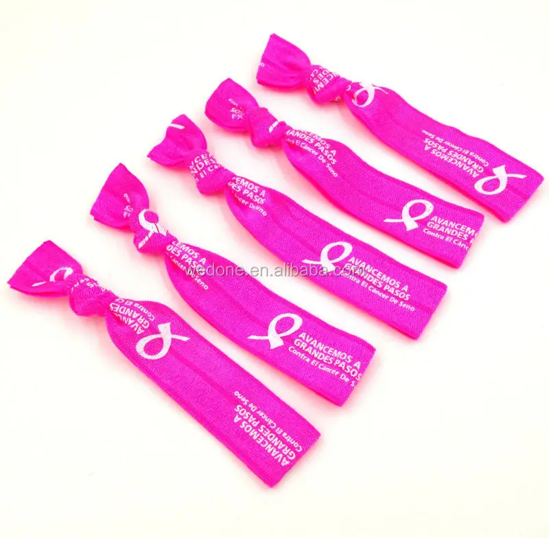 Custom Print Fold Over Elastic Hair Band Ponytail Holder Girls Hair Tie Bracelet