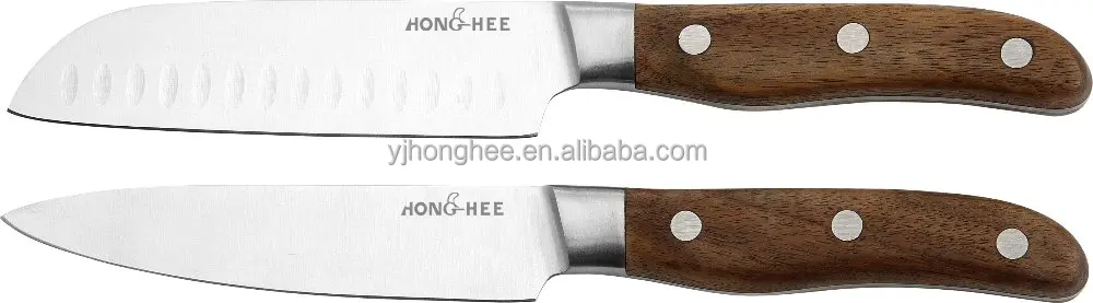 Новый дизайн изготовленные на заказ кухонные ножи набор поварских ножей из нержавеющей стали с ручкой дерева