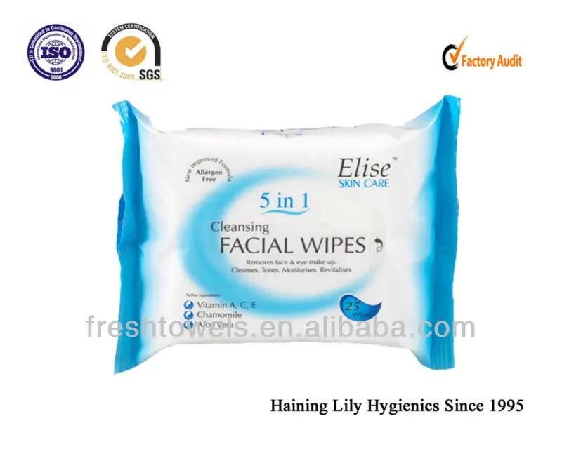 
disposable Makeup remover cleansing wet wipes 