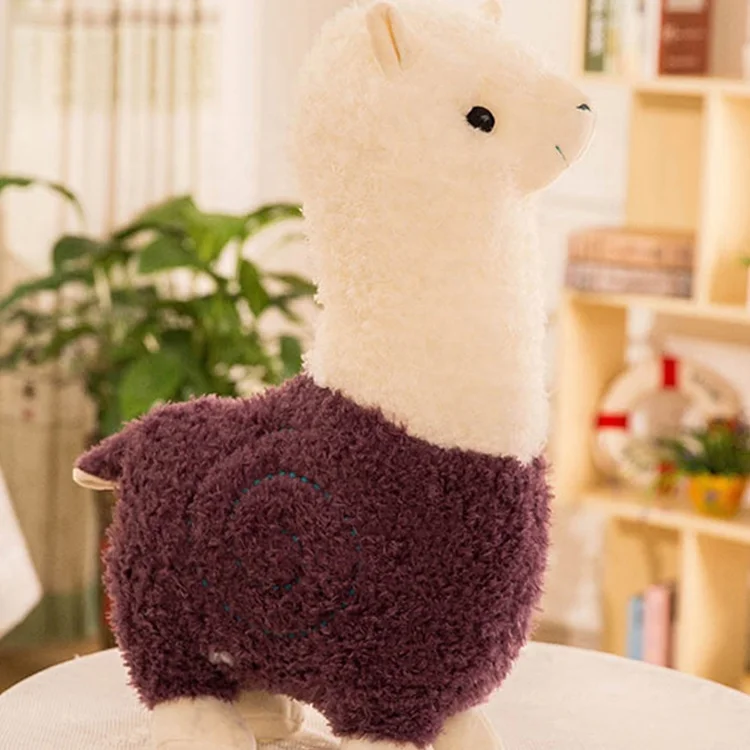 High quality vivid plush alpaca toy PP Cotton stuffed animal alpaca toys Soft Companion plush toy for children