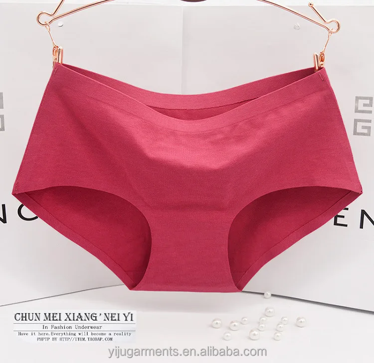 Best selling comfortable women cotton plain dyed brief underwear