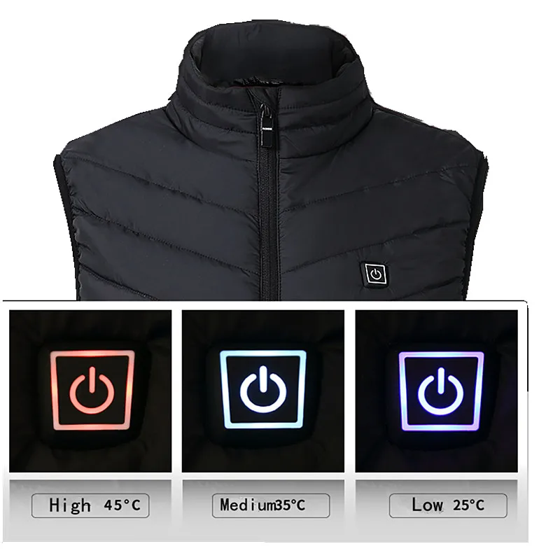 
5V 7.4V Usb Sleeveless Rechargeable Battery Electric Heated Jacket Vest 