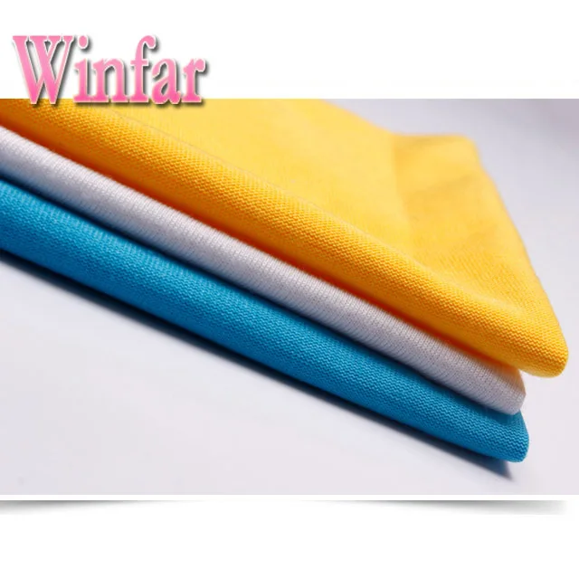 single jersey plain dye polyester spandex dress short circular knitted fabric for garment