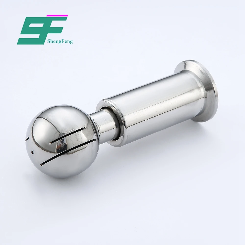 Shengfeng sanitary ss304 1'-6' welded rotary cleaning Spray ball end ferrule