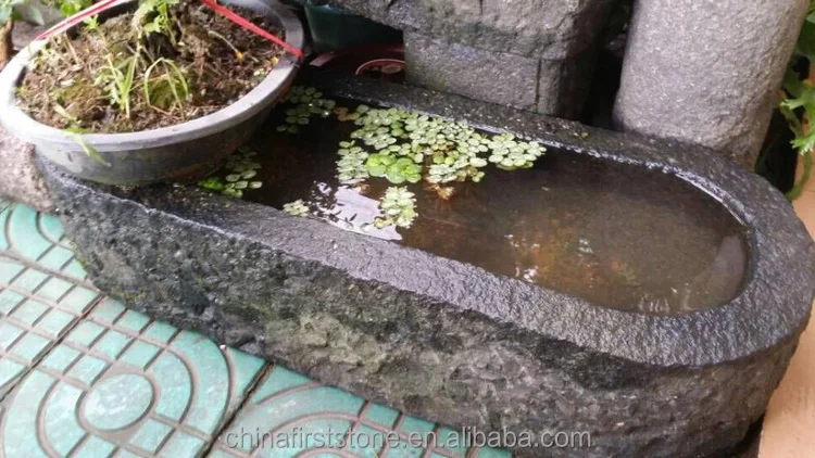 Cheap Garden Pot  Antique Big Stone Plant Bowls Old Water Tub