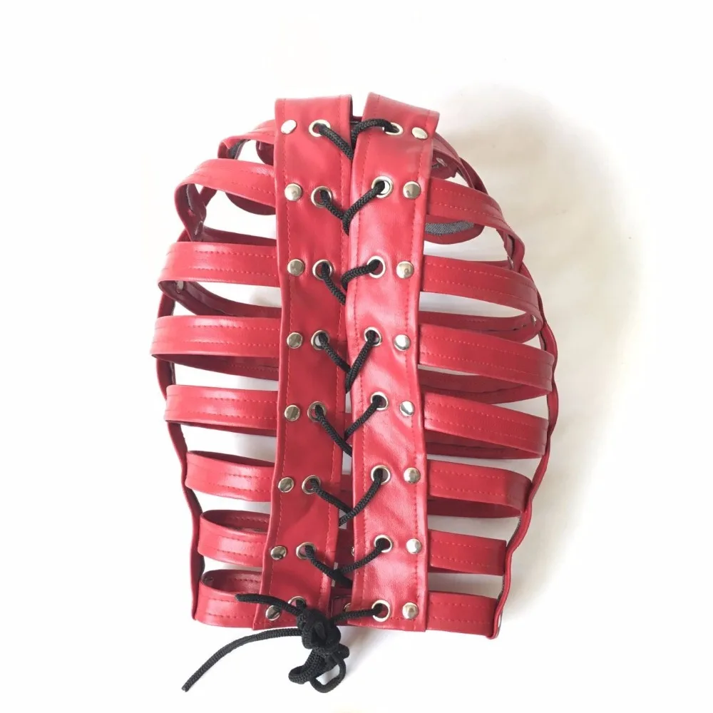 Adult Games Head Hood Body Bondage Restraints Slave BDSM Fetish Mask Leather Harnesses Sex Toys For Couples Sex Products