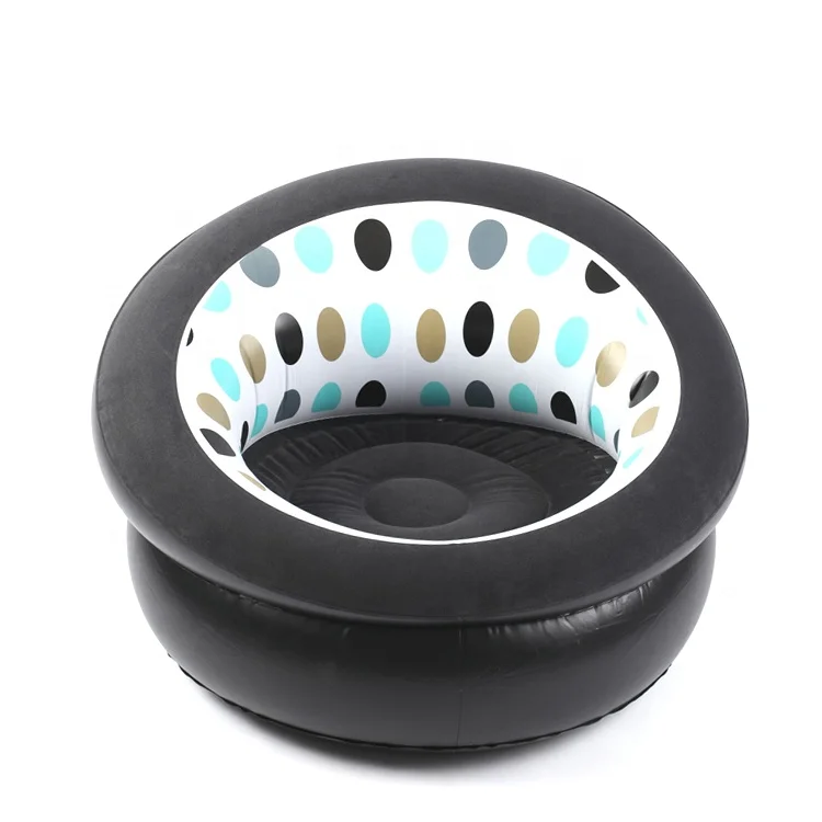 
Factory sales Flocking inflatable sofa with footrest air sofa chair inflatable sofa chair with 