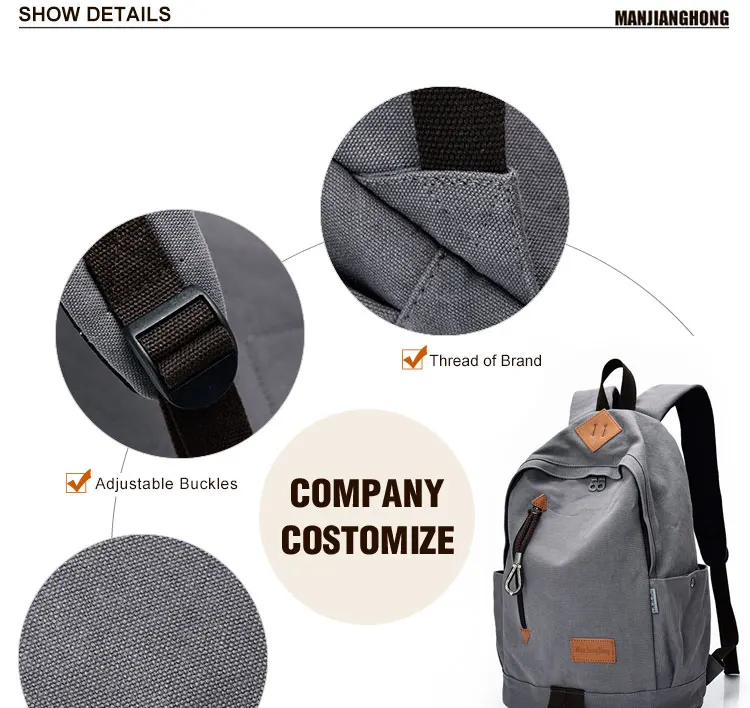 China factory eco-friendly canvas backpack bag