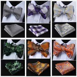 Новый дизайн, галстук-бабочка для мужчин, галстук-бабочка, платок в полоску, красочные аксессуары для свадебной вечеринки