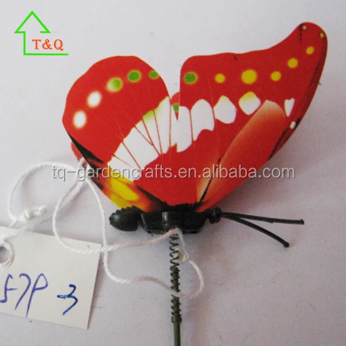 Tiny Miniature Dollhouse Fairy Garden Butterfly Hatpin Plant Stake Stick Accessories