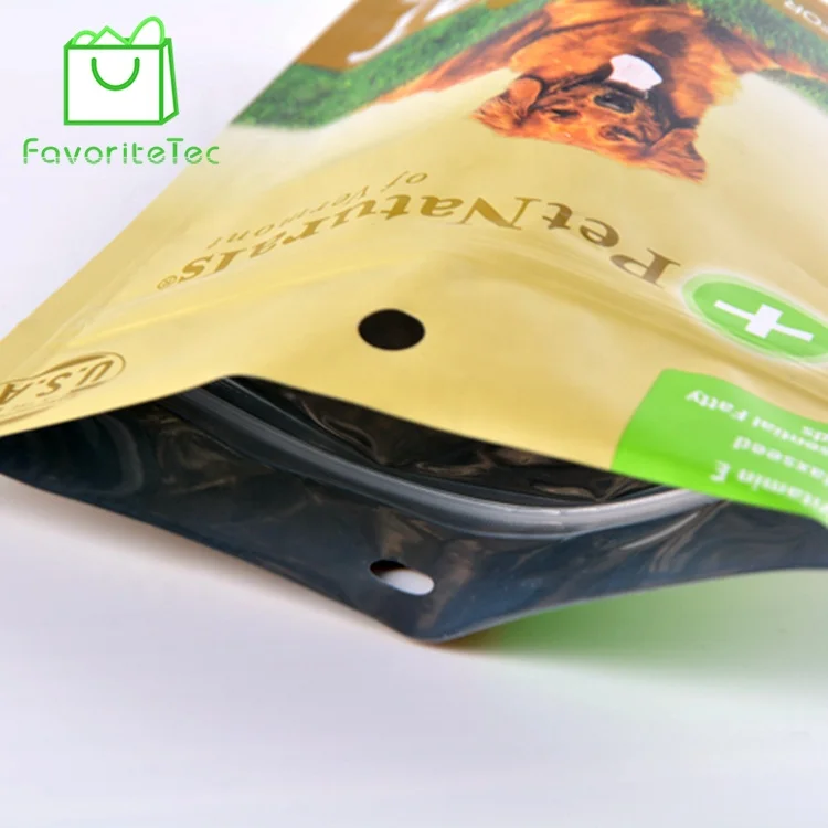 Custom Tear notch Retort Pouch Pet Food Packaging Bag