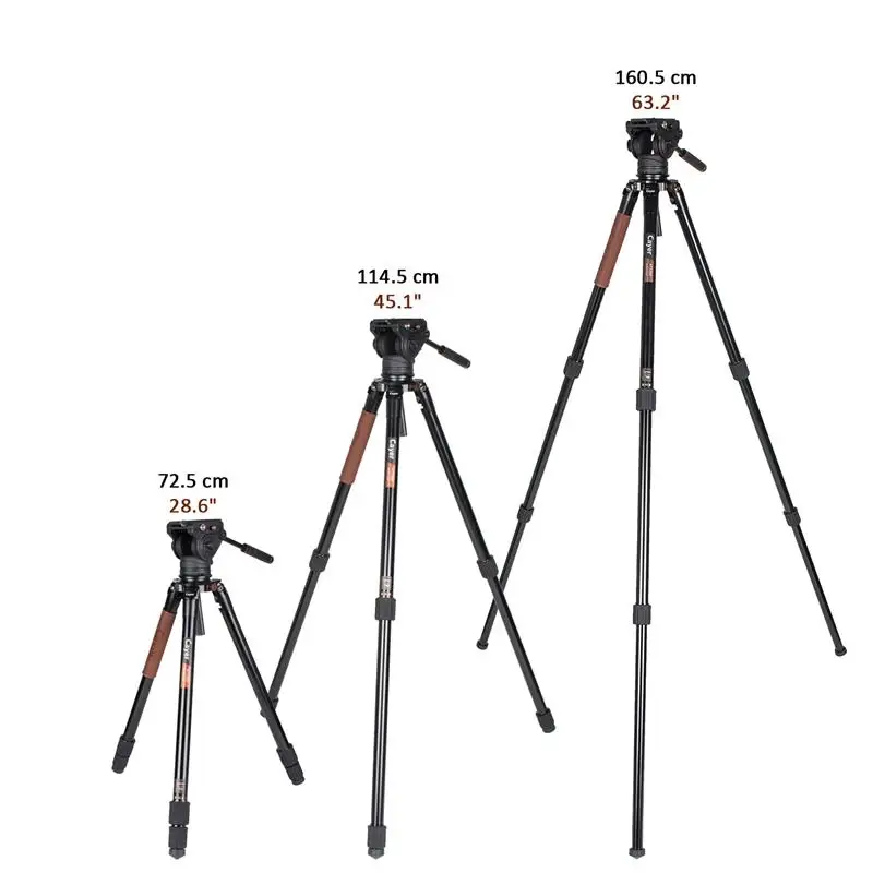 2018 portable tripod holder Cayer AT3360K5A professional tripod  for video cameras