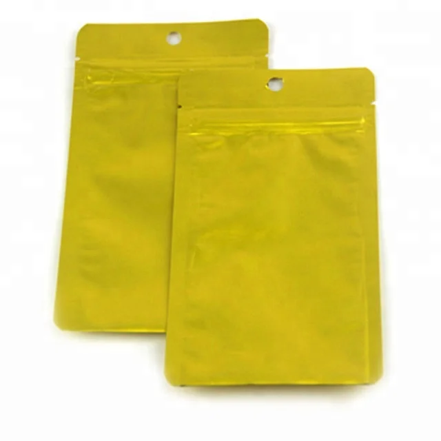 moisture proof laminated hang hole top plastic zip bag