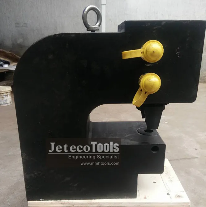 Heavy duty hydraulic punch CH-100 hydraulic hole puncher machine for punching in angle steel plate, Yuhuan Jeteco Tools brand