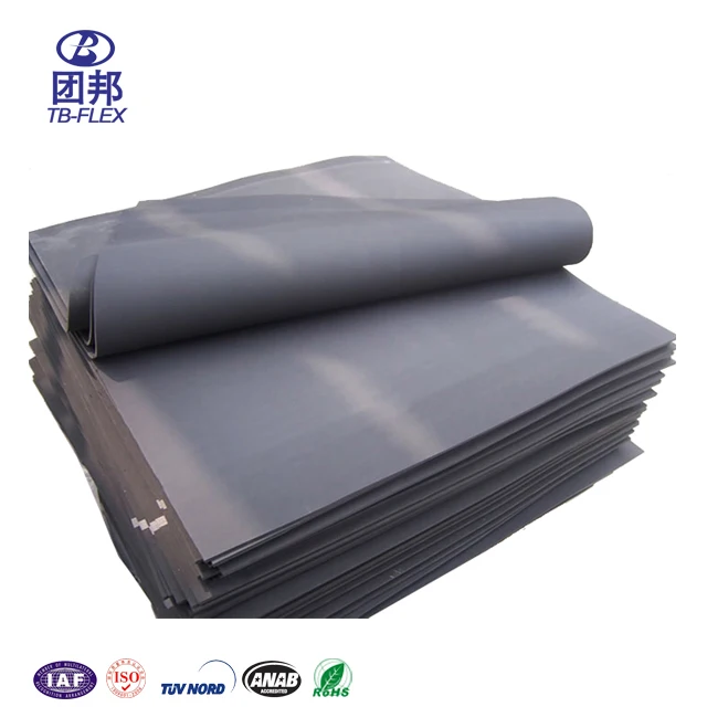HVAC System Black Rubber Foam Self-Adhesive Thermal Insulation Sheet
