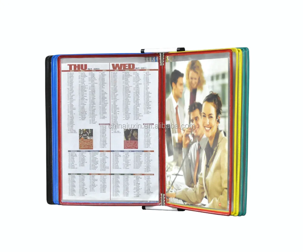 Black Display Reference Rack Wall Mounting 10 Pockets Display Reference Rack