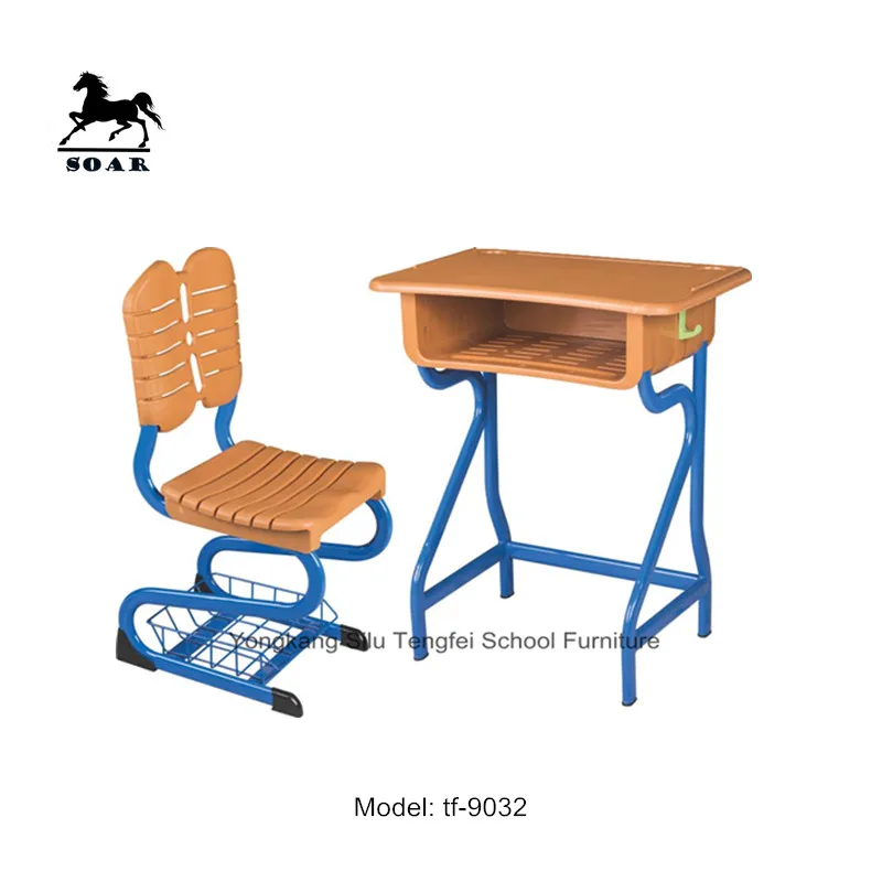 used single seater school furniture desk and chair for wholesale