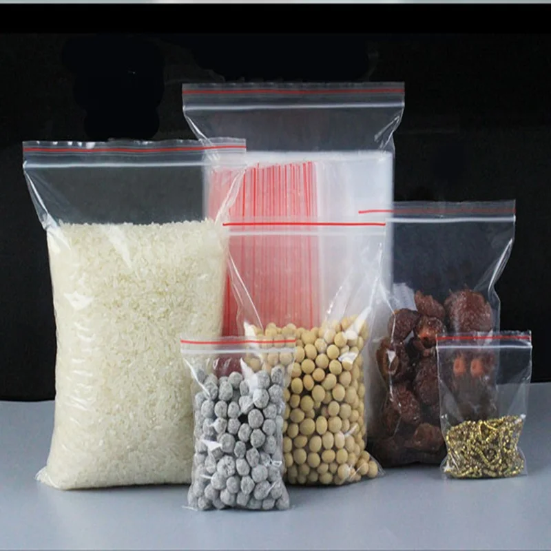 Clear Fresh Food Storage Zipper Bag custom-made Plastic Zip lock Bag Reclosable Kitchen Storage Bag