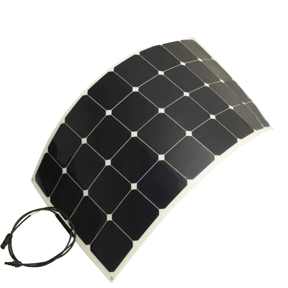 1050*540*3mm Sunpower 18V 100W Thin Film Flexible Solar Panel, Outdoor Mini flexible Solar Panel for Caravans