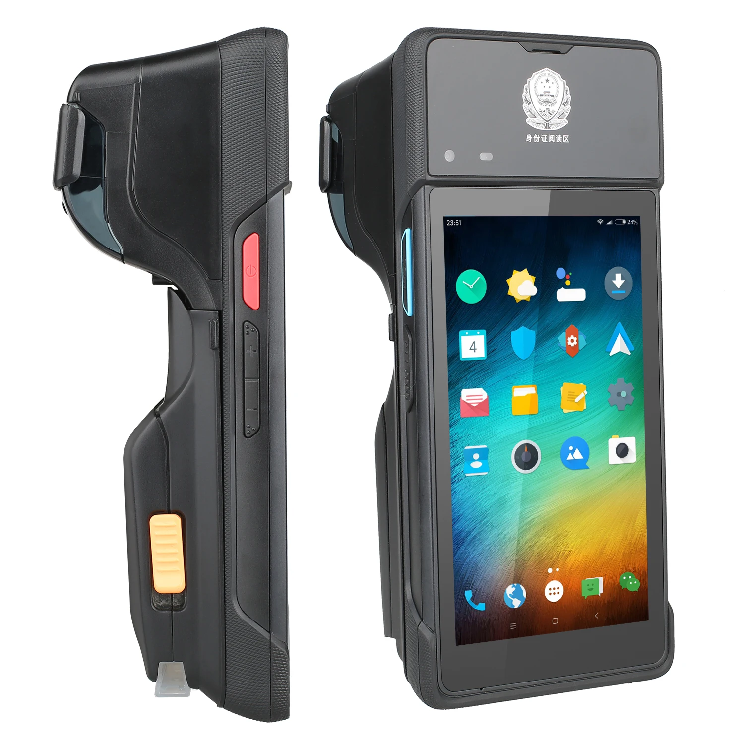 Police scanner handheld Breathalyzer with 4G,fingerprint,thermal printer Alcohol tester