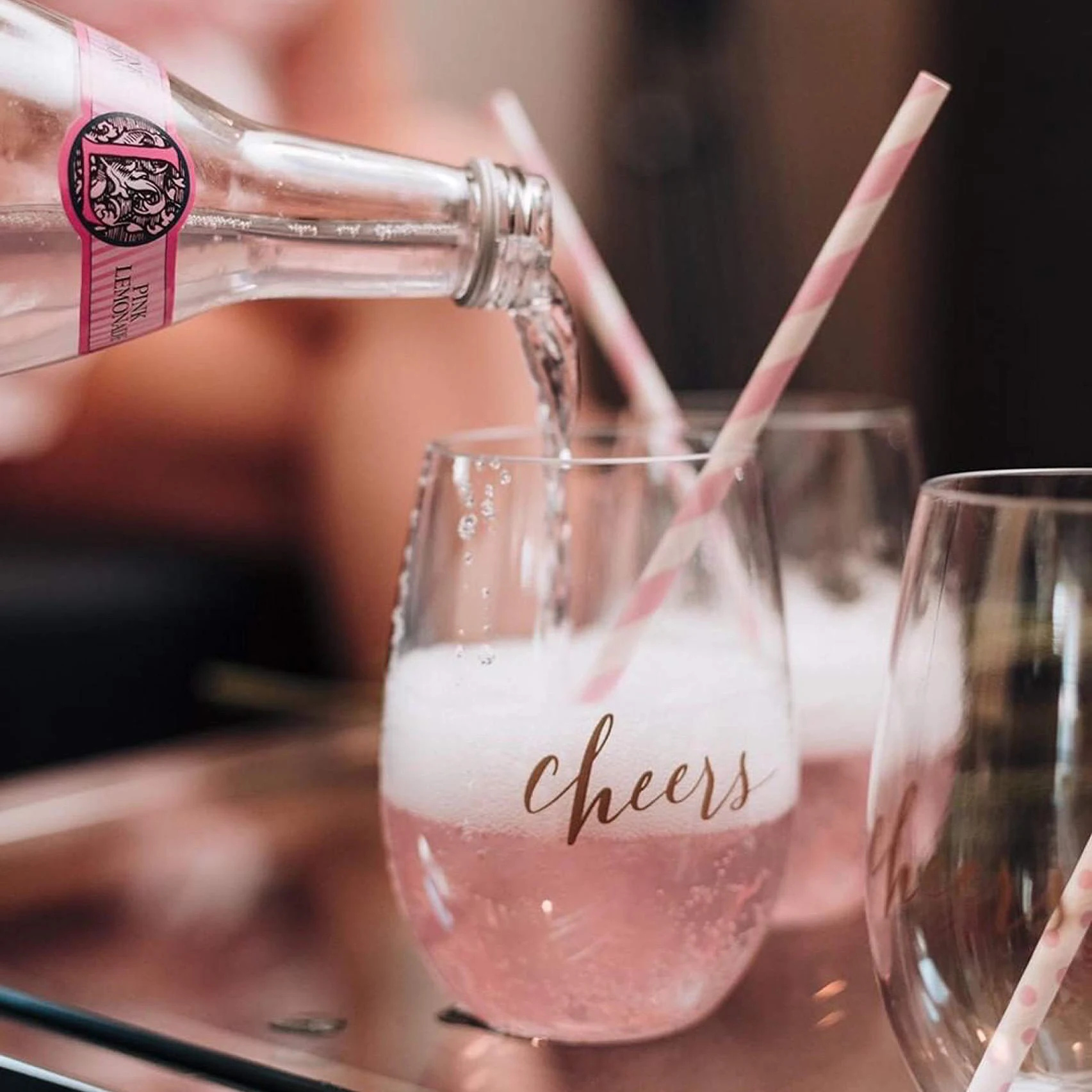 Plastic Wine Glasses Stemless Wine Cup 16 ounce  Clear Plastic Unbreakable Wine Glasses Disposable Reusable