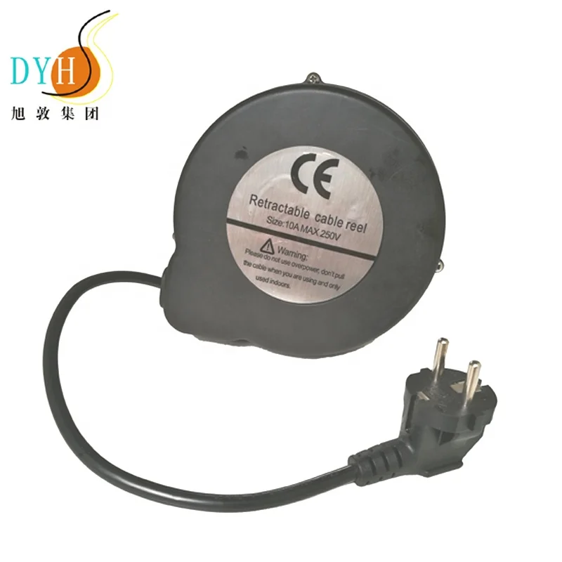 wholesale DYH-1606 4.4M retractable extension power cord automatic electric cable winder