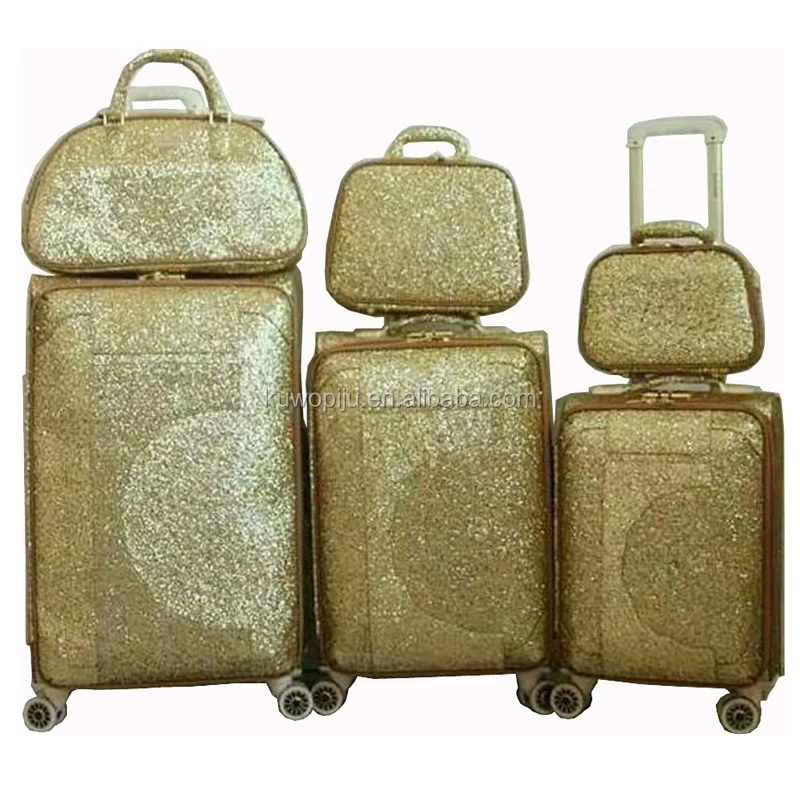 brown carving leather pu 6 piece valise set suitcase travel luggage