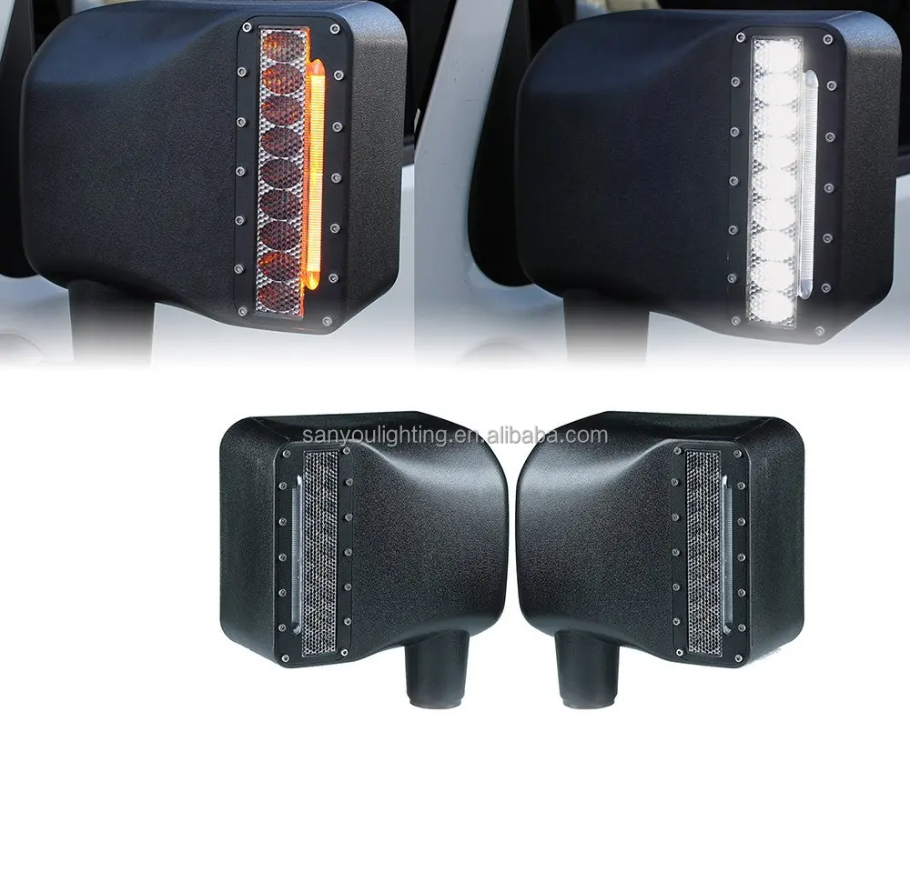 
Sanyou LED Side Mirror White Amber Rearview Turn Signal Light for Jeep 