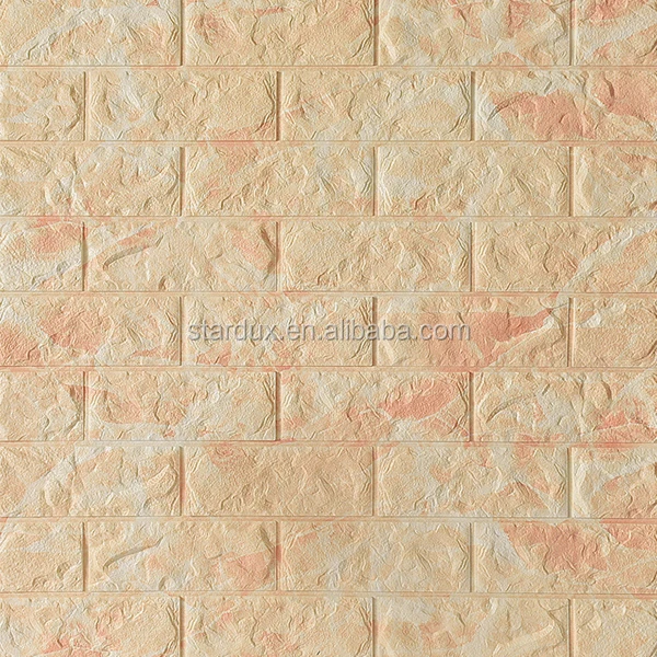 
Hot Sale 3D Vinyl Brick Wallpaper for American bathroom / Kitchen Wall Paper 