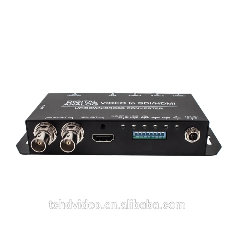 Convert DVI VGA S-video CVBS YPbPr analog video signal to SDI HDMI digital signal video converter
