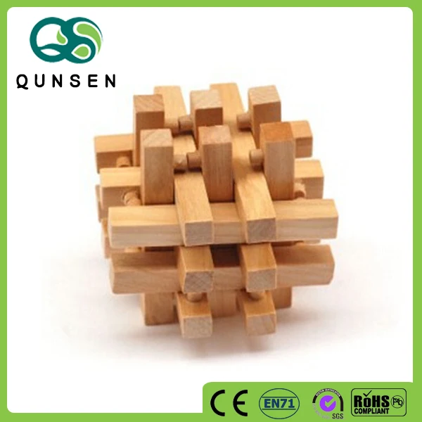 educational handheld 3D magic wooden cube puzzle