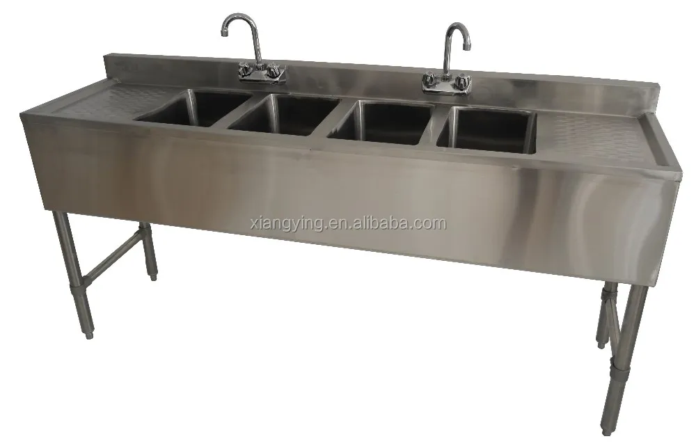 Bar Sink(Four Compartment, Two Drainboard 01)