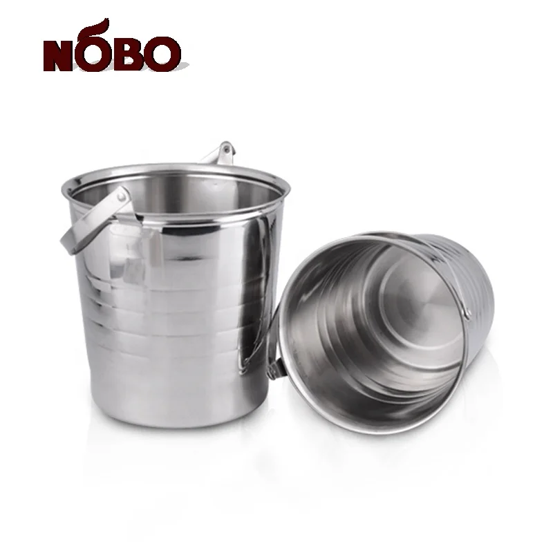 Wine Chiller Cooler champagne bucket Stainless Steel 5 Gallon Metal Bucket with Handle