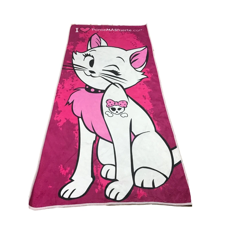 Custom Printed Square microfiber towel sand free 70 x 140 Personalized Microfiber Logo Beach Towel Pareo Towel With Bag