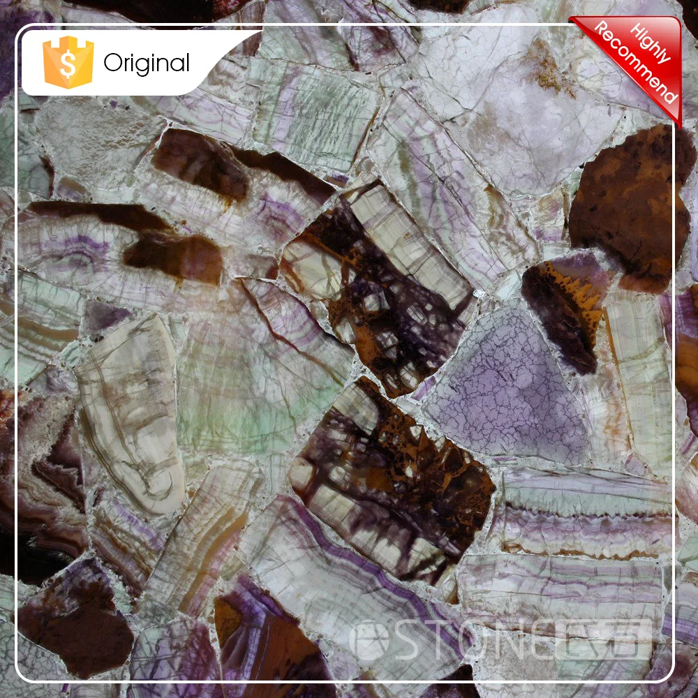 Фиолетовый агат полудрагоценный столешницу полированные плиты камень