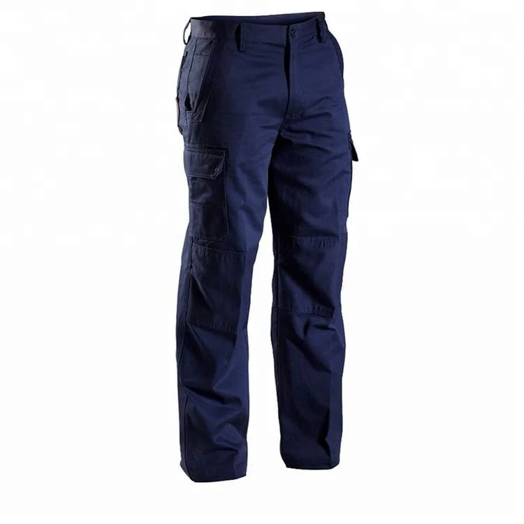 Navy blue men latest design cotton pants garden work pants cargo pants