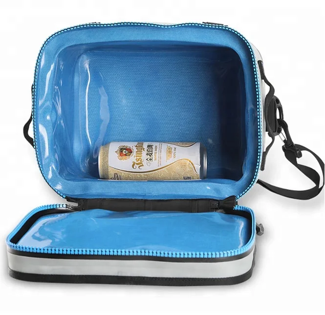 
Insulated Padded Freezable Wine Champagne Lunch Carrier Travel Cooler Tote Bag with Handle and Shoulder Strap 