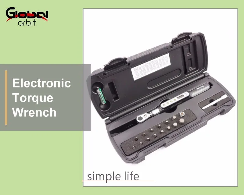 Interchangeable 1-20Nm 1/4 Inch Electronic Value Digital Reversible Preset Torque Wrench Set