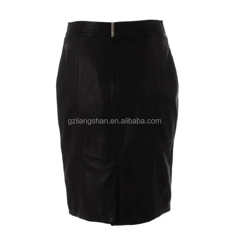 Long sexy tight skirt for mature women leather skirt back pencil skirt
