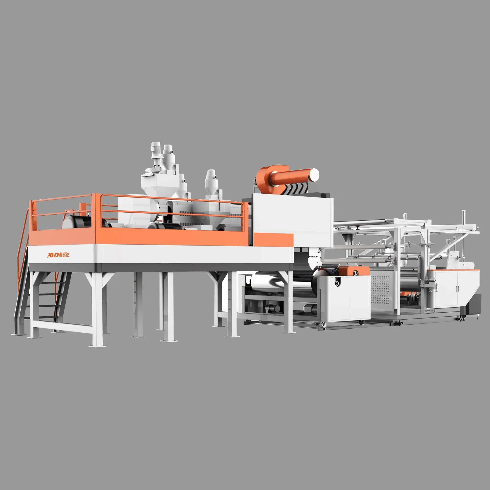 3 layer co-extrusion high speed stretch film making machine